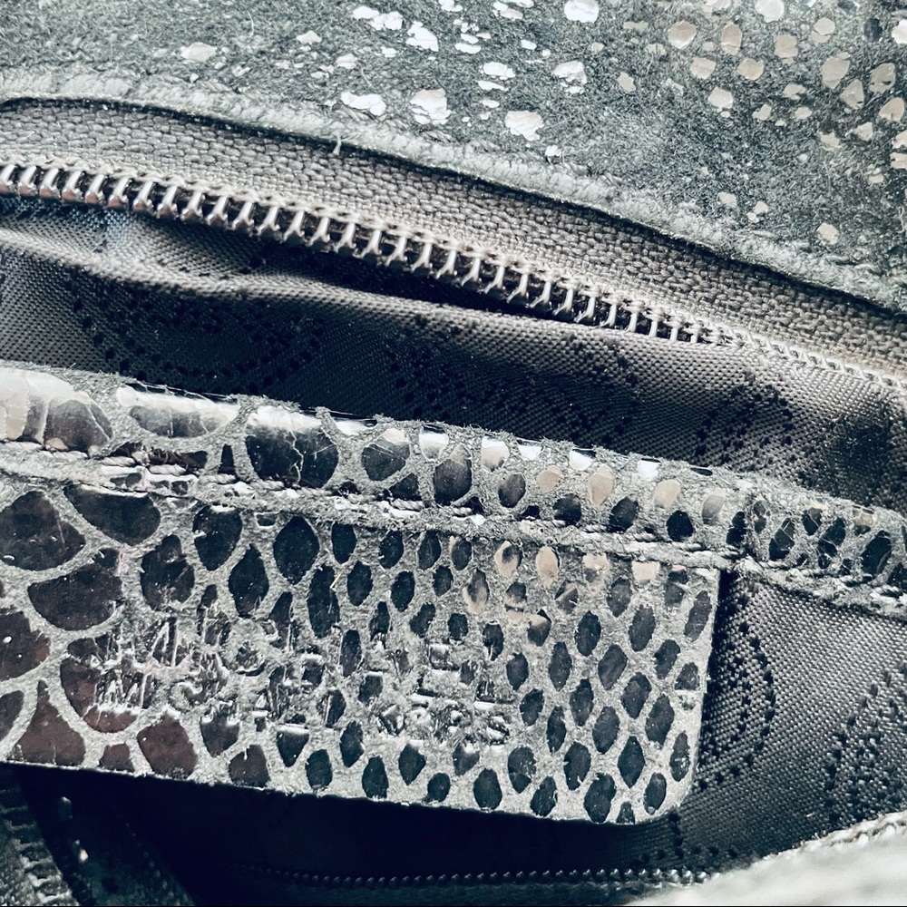 Michael Kors Black Python Embossed Leather Clutch - image 8